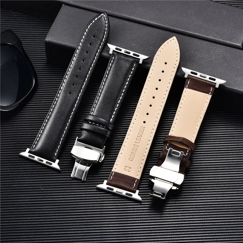 Leather Apple Watch Strap with Clasp