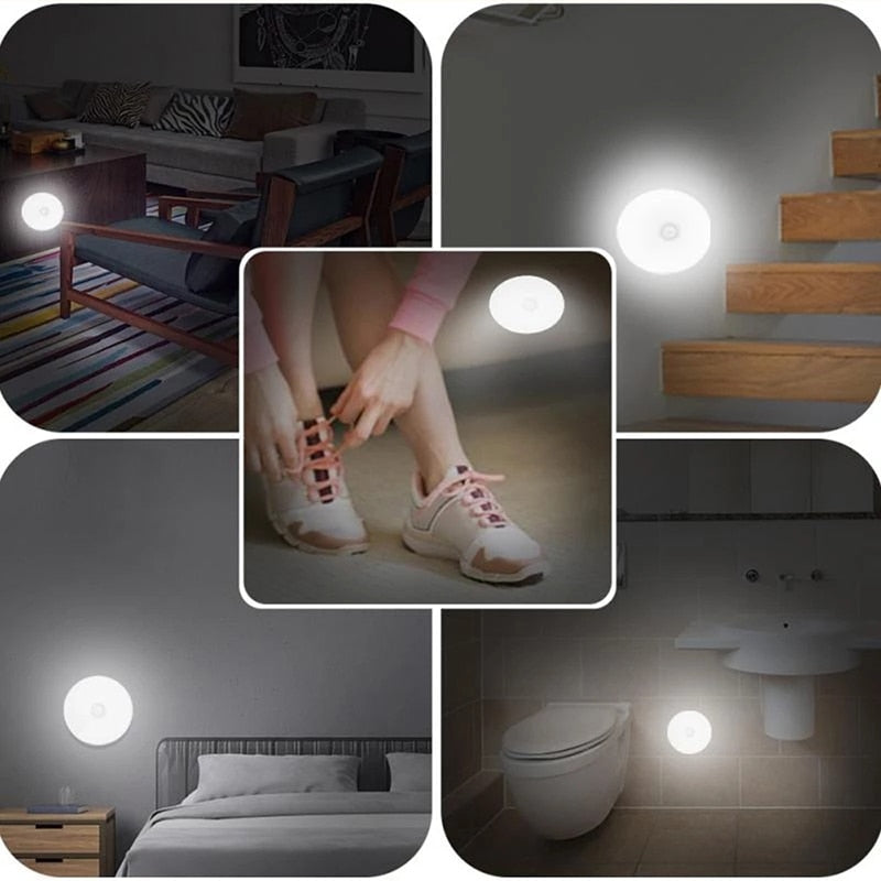Round Motion Sensor LED Night Light