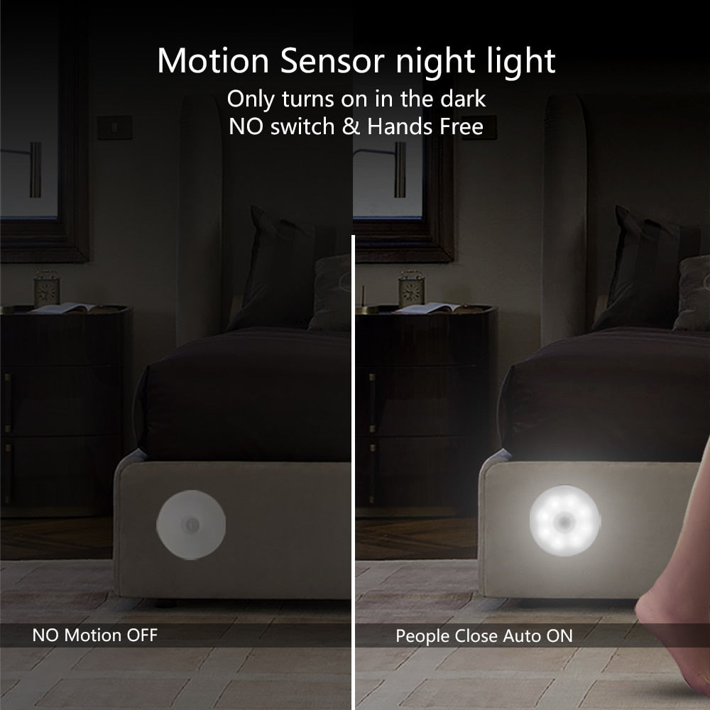 Round Motion Sensor LED Night Light