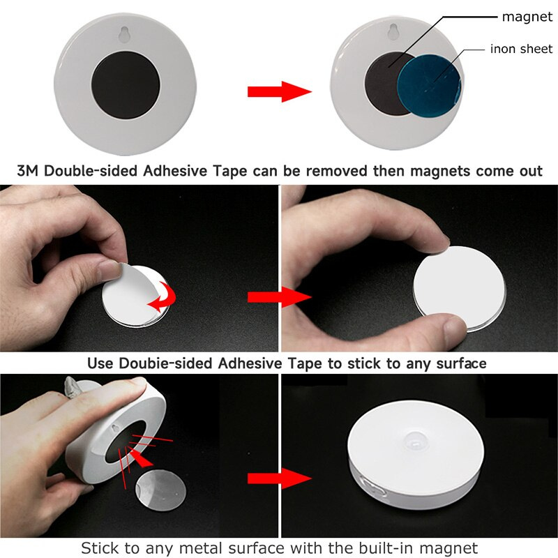Round Motion Sensor LED Night Light