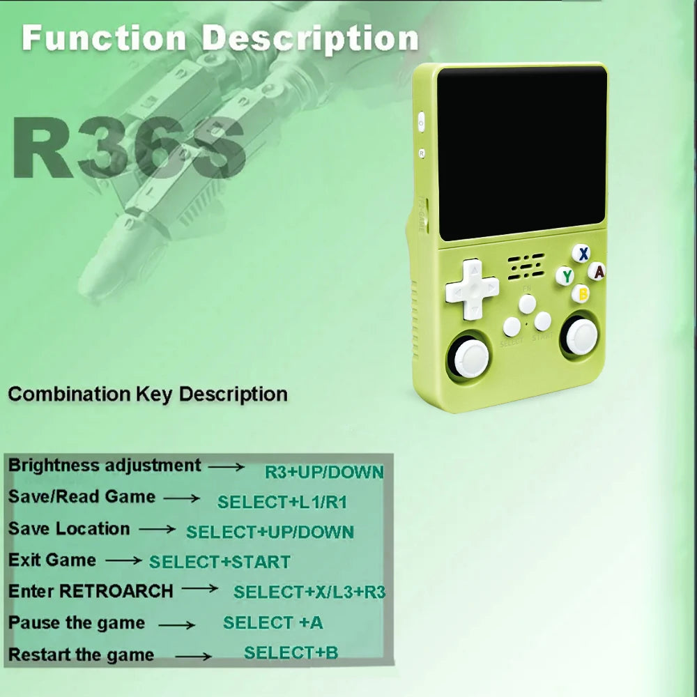 R36S Handheld Game Console