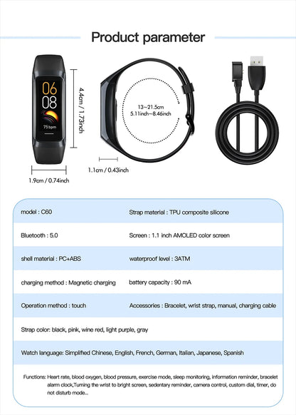 LIGE C60 AMOLED Smartwatch