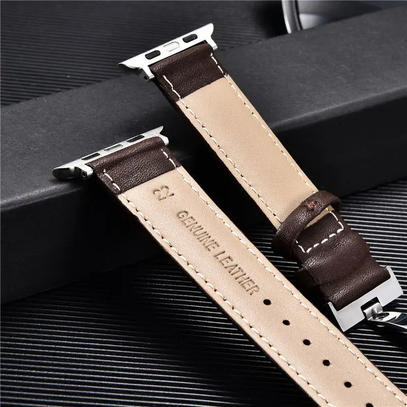 Leather Apple Watch Strap with Clasp