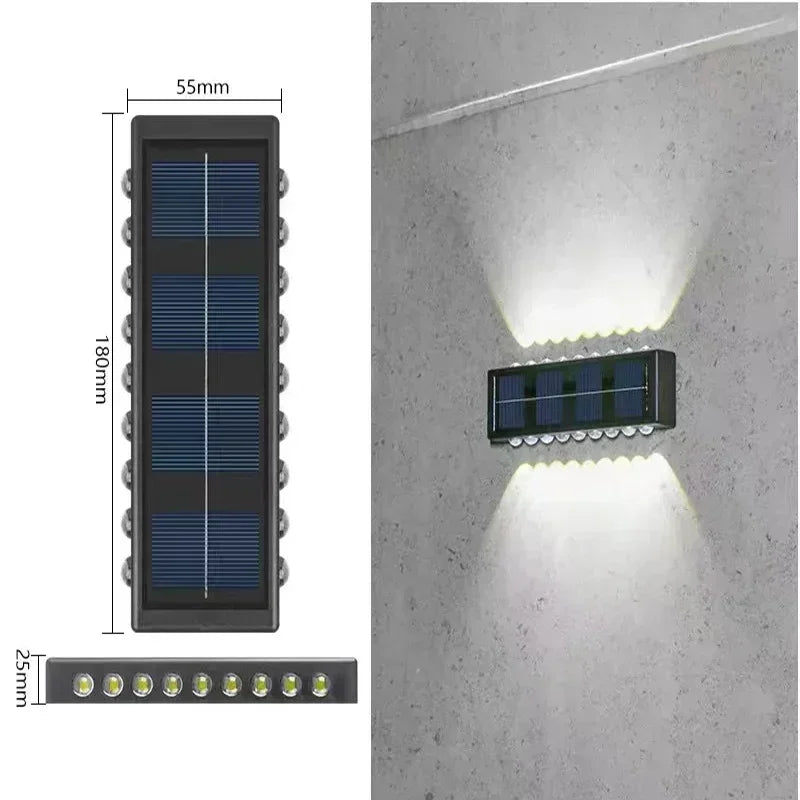 Solar Up Down Wall Light Outdoor