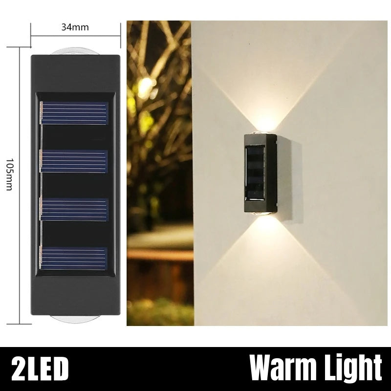 Up & Down Outdoor Solar Wall Light