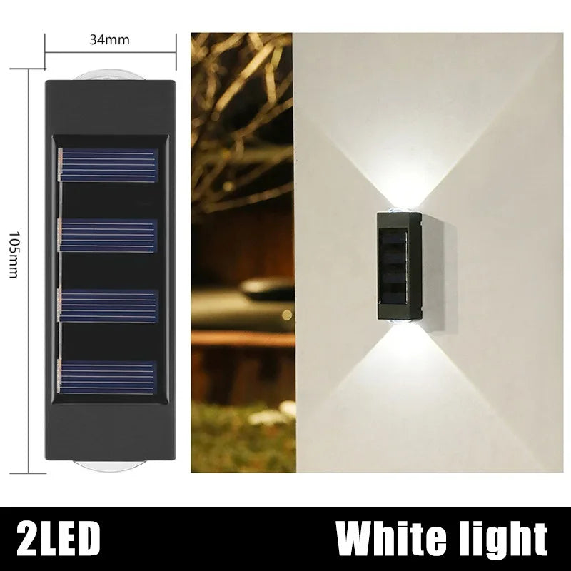 Up & Down Outdoor Solar Wall Light