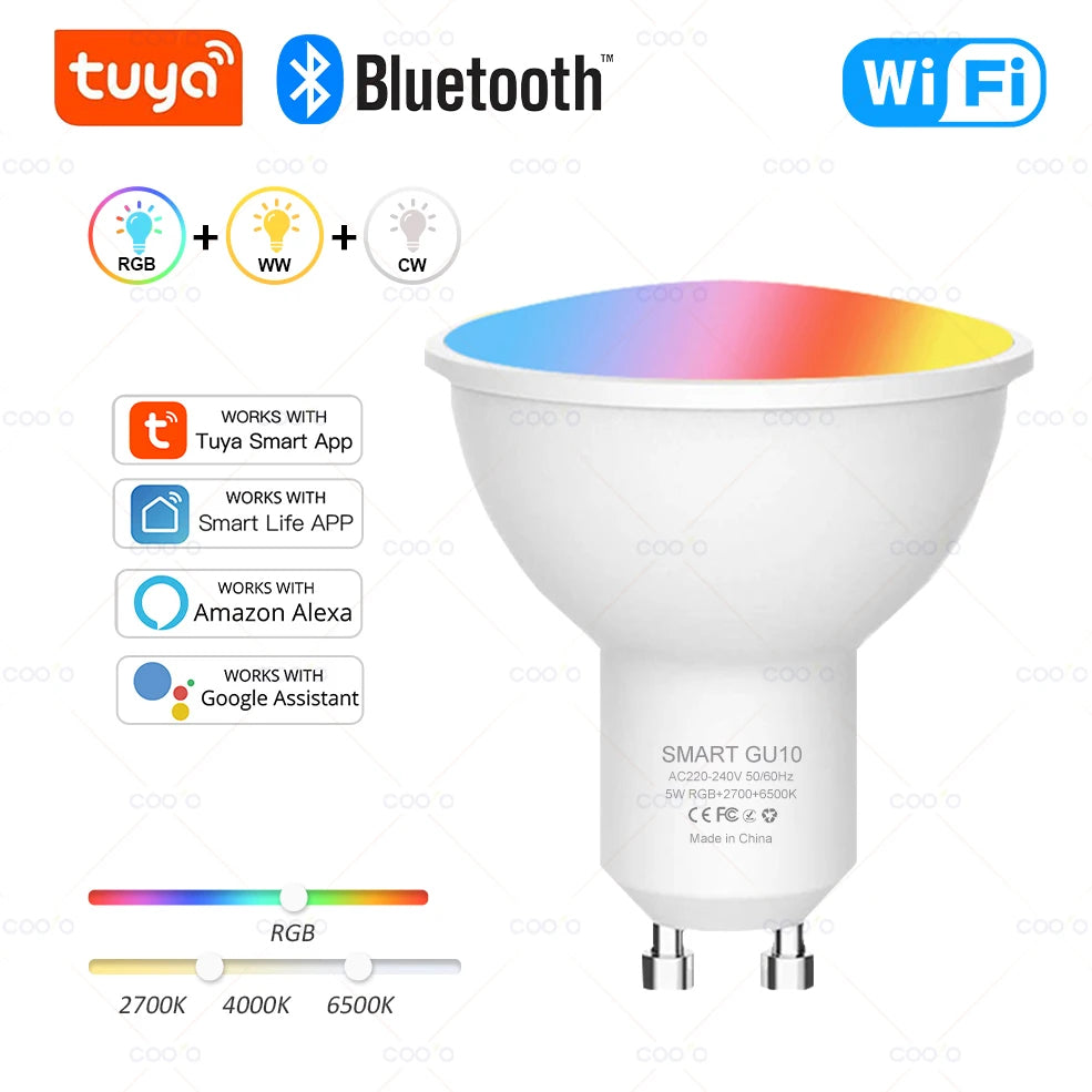 Tuya WiFi GU10 Smart LED Bulb