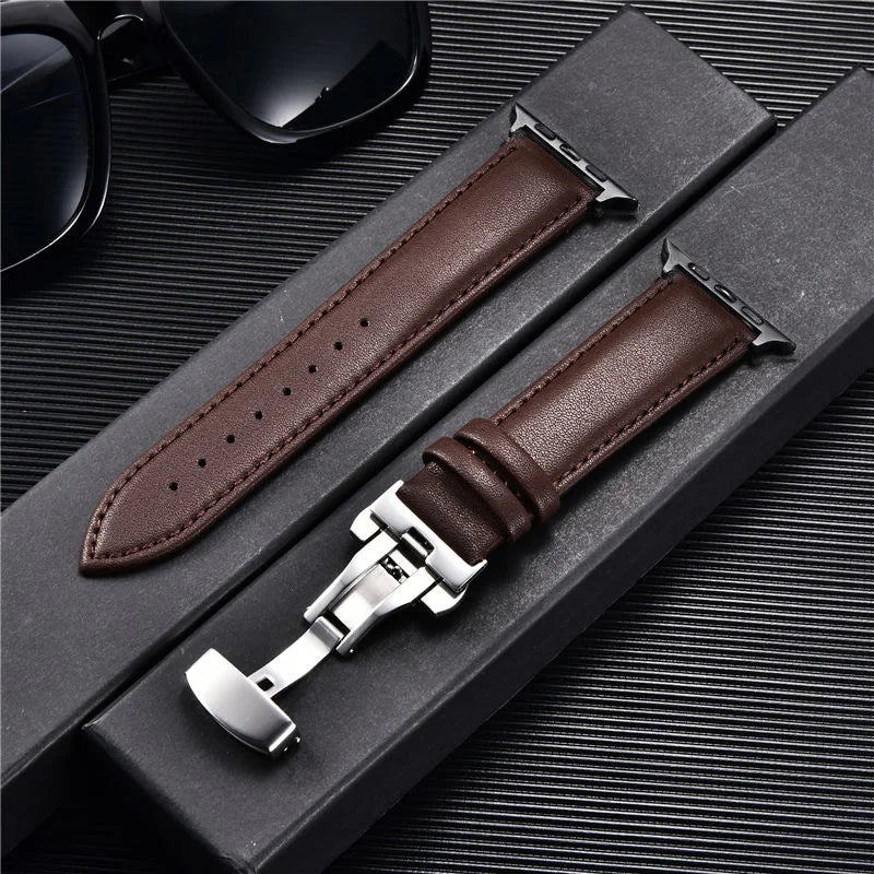 Leather Apple Watch Strap with Clasp