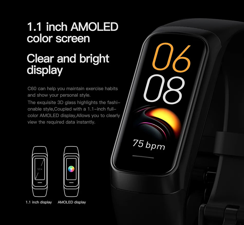 LIGE C60 AMOLED Smartwatch
