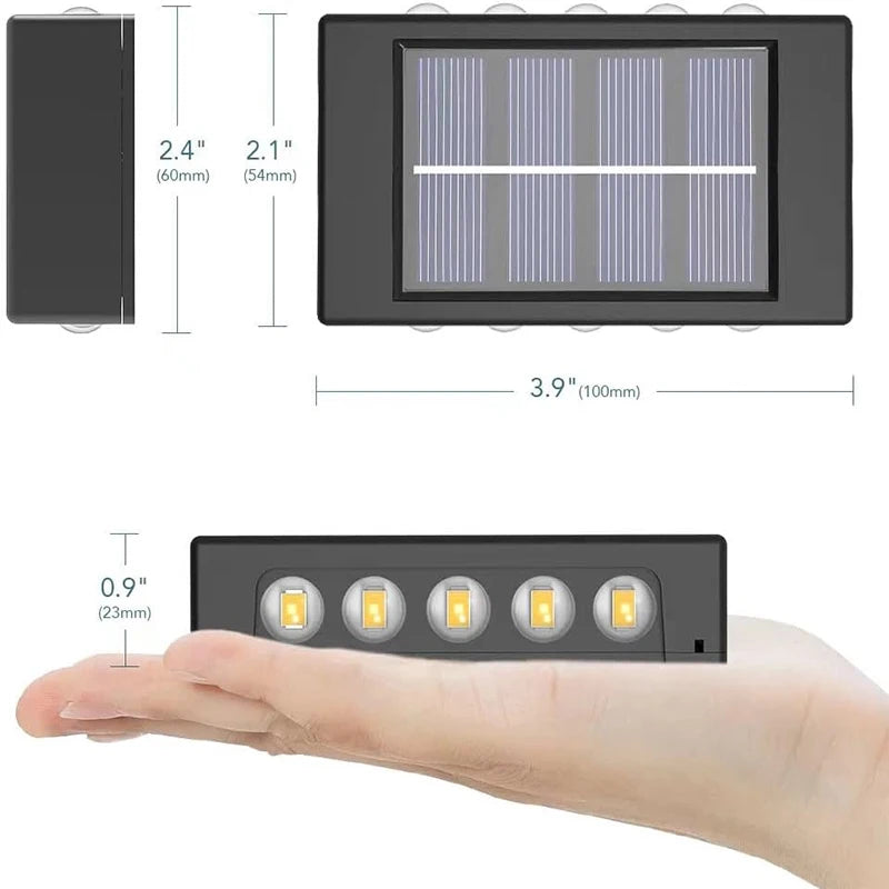 Solar Up Down Wall Light Outdoor