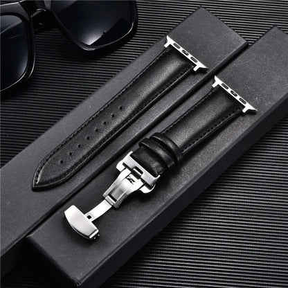 Leather Apple Watch Strap with Clasp