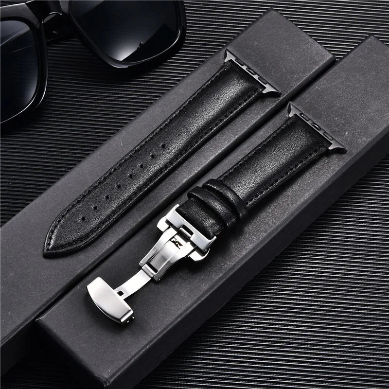 Leather Apple Watch Strap with Clasp