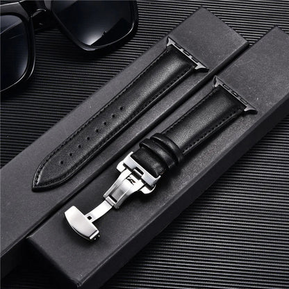 Leather Apple Watch Strap with Clasp