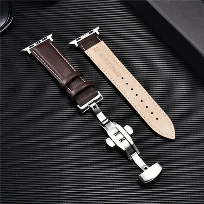 Leather Apple Watch Strap with Clasp