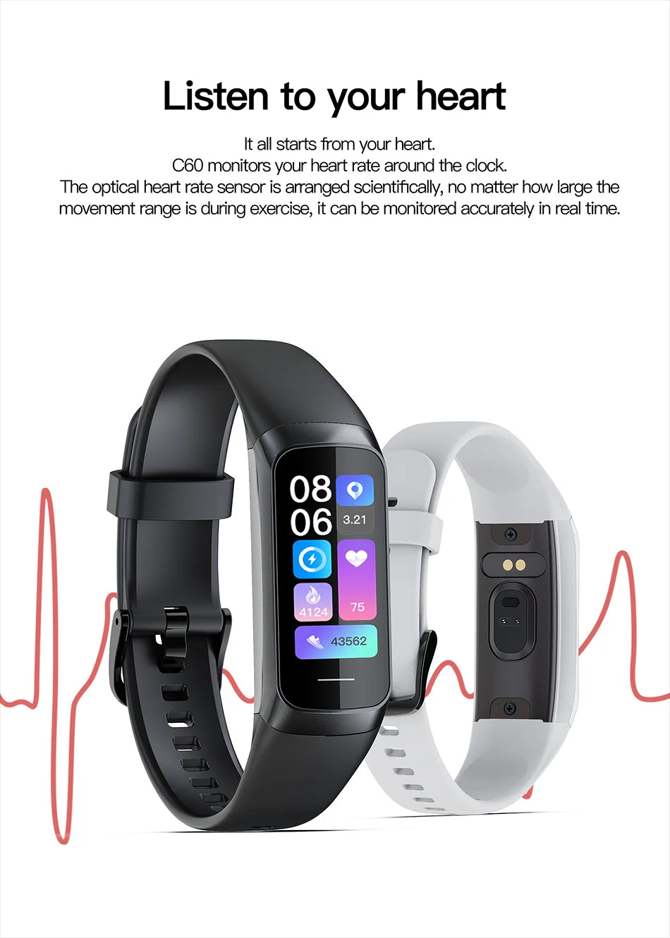 LIGE C60 AMOLED Smartwatch