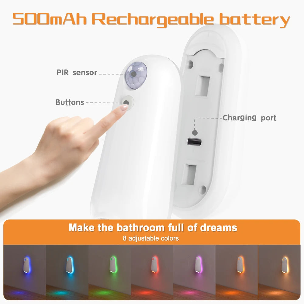 Smart Motion Sensor Toilet and Foot Night Light