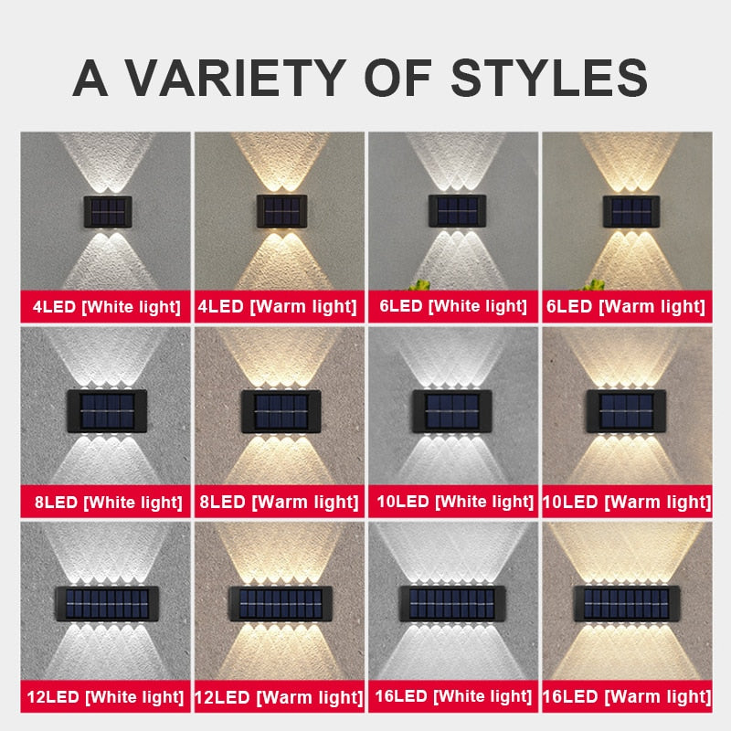 Up & Down Outdoor Solar Wall Light