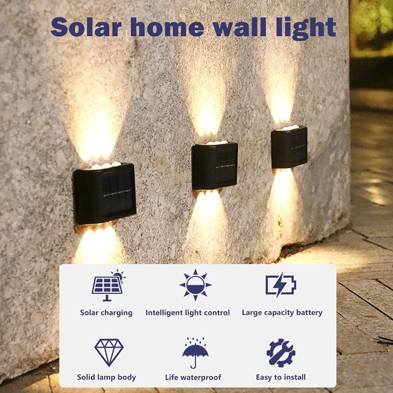 Up & Down Outdoor Solar Wall Light