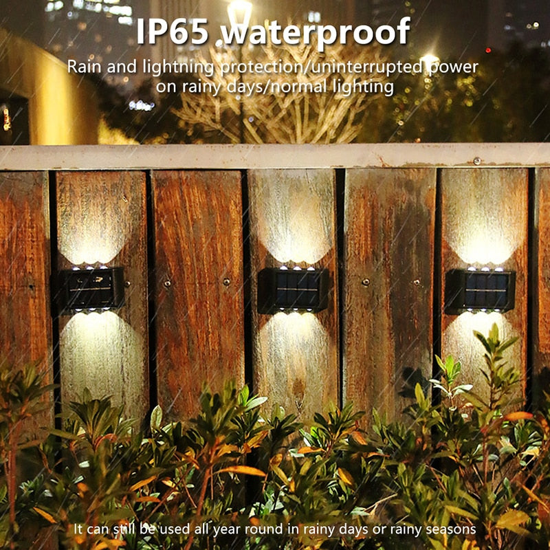 Up & Down Outdoor Solar Wall Light