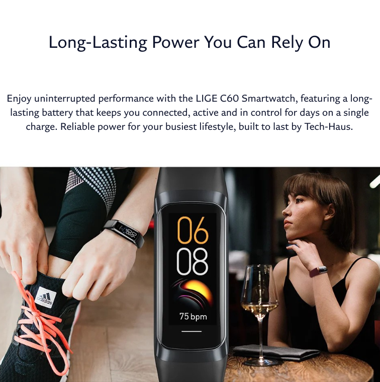 LIGE C60 AMOLED Smartwatch