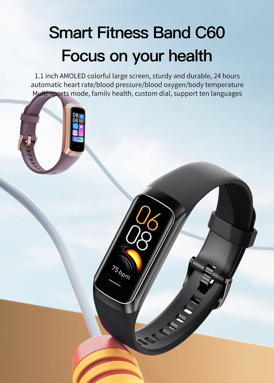 LIGE C60 AMOLED Smartwatch