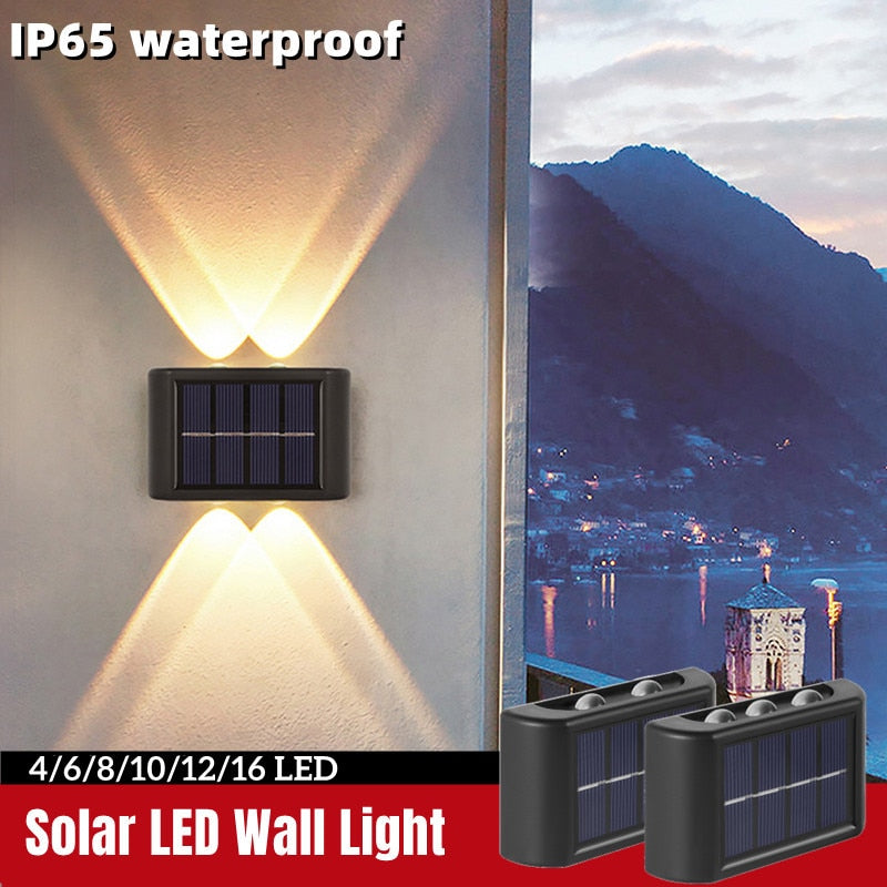 Up & Down Outdoor Solar Wall Light